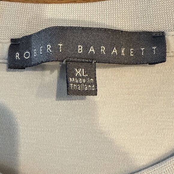 Robert Barakett Beige Tan Pima Cotton Short Sleeve Crew Neck Tee Men's Size XL - Picture 3 of 6